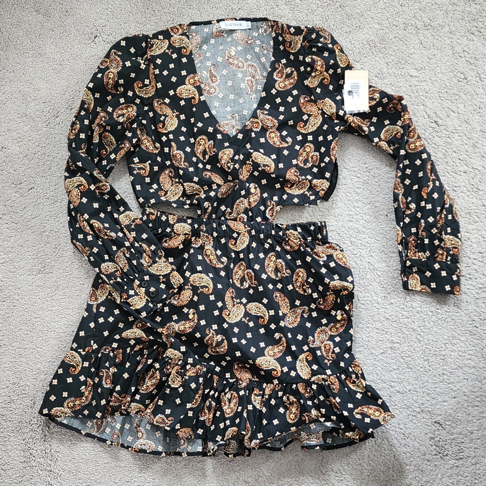 NWT JustFab Paisley Dress